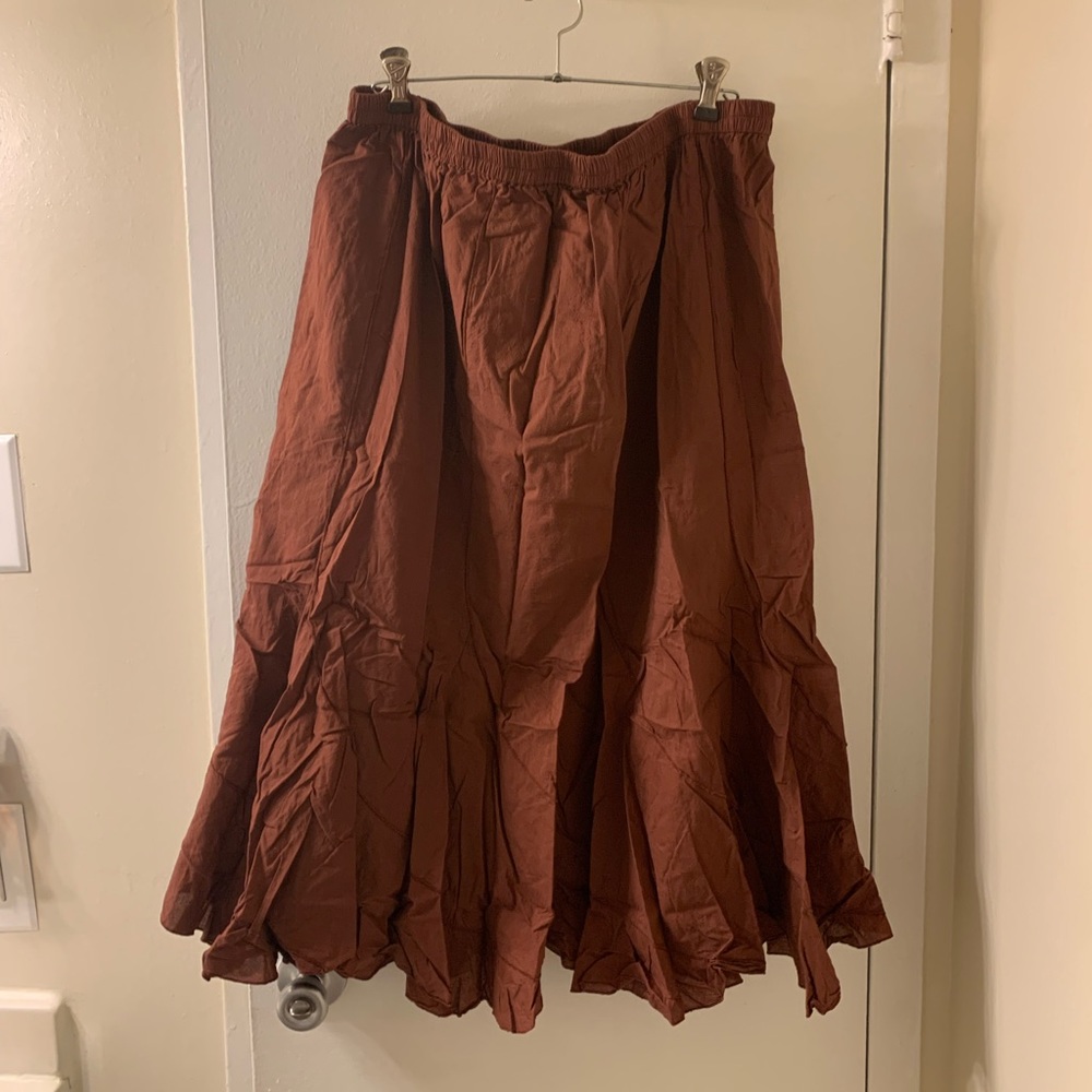 Sahalie Women's Maxi Skirt in Rust Brown